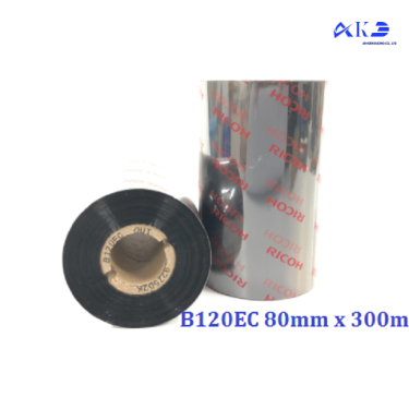 B120EC Ricoh Ruy băng mực in mã vạch Resin   80mm x 300m