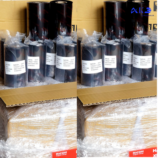 B120EC Ricoh Ruy băng mực in mã vạch Resin   80mm x 300m