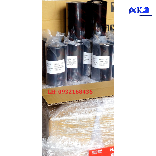 B120EC Ricoh Ruy băng mực in mã vạch Resin   80mm x 300m